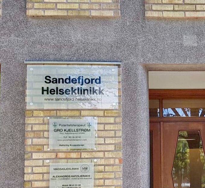 VELKOMMEN TIL SANDEFJORD HELSEKLNIKK!
Stockflethsgt 22, Sandefjord 